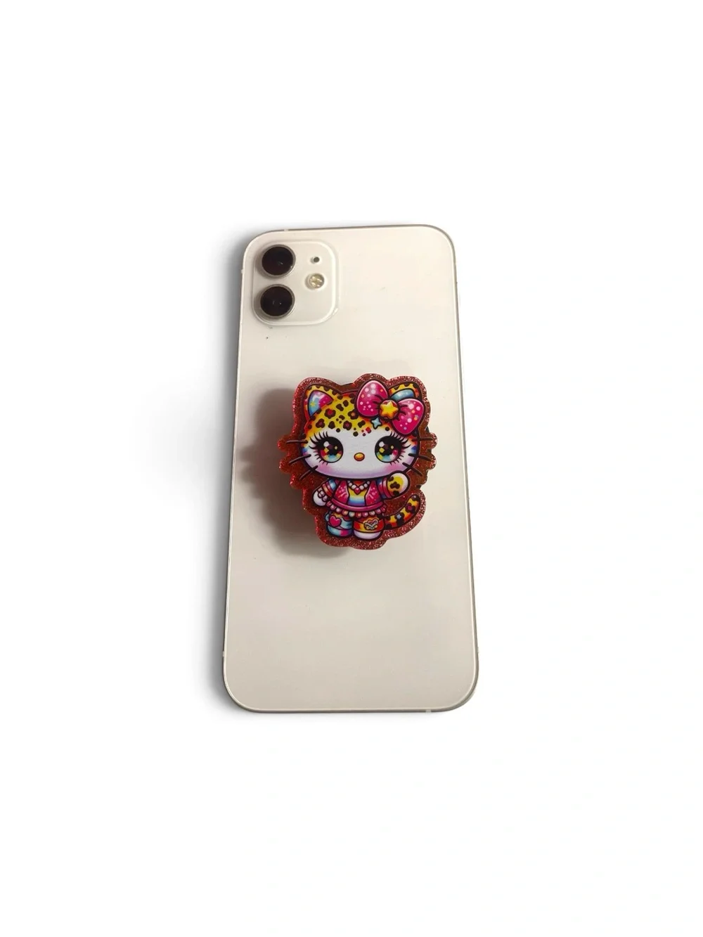 Hello Kitty Leopard Phone Grip with Pink Bow